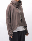 【studio b3】 UNISEX COTTON KNIT TOP & SNOOD SET SHB2268_TRUFFLE