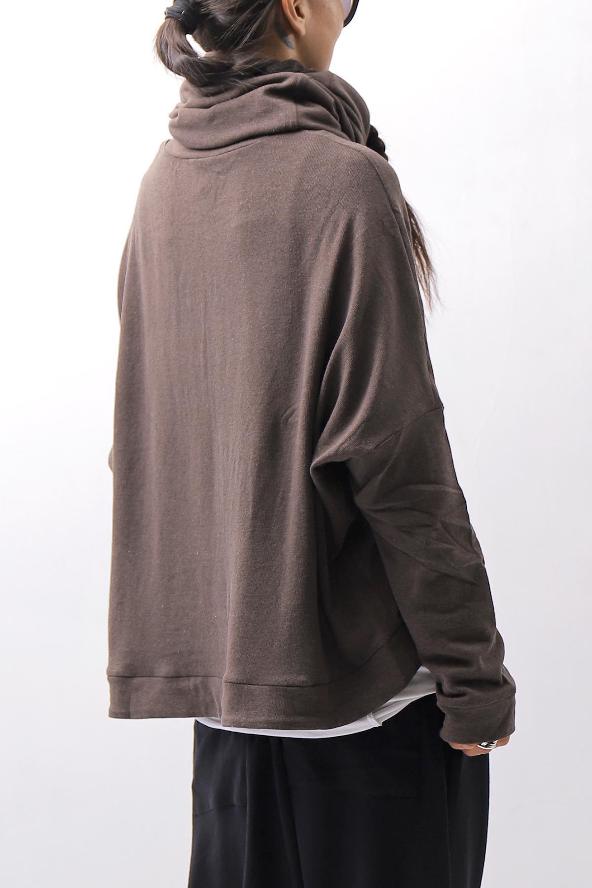 【studio b3】 UNISEX COTTON KNIT TOP &amp; SNOOD SET SHB2268_TRUFFLE
