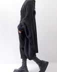 【NOSTRASANTISSIMA】 UNISEX OVERSIZED COCOON ALPACA KNIT CARDIGAN M111_BLACK