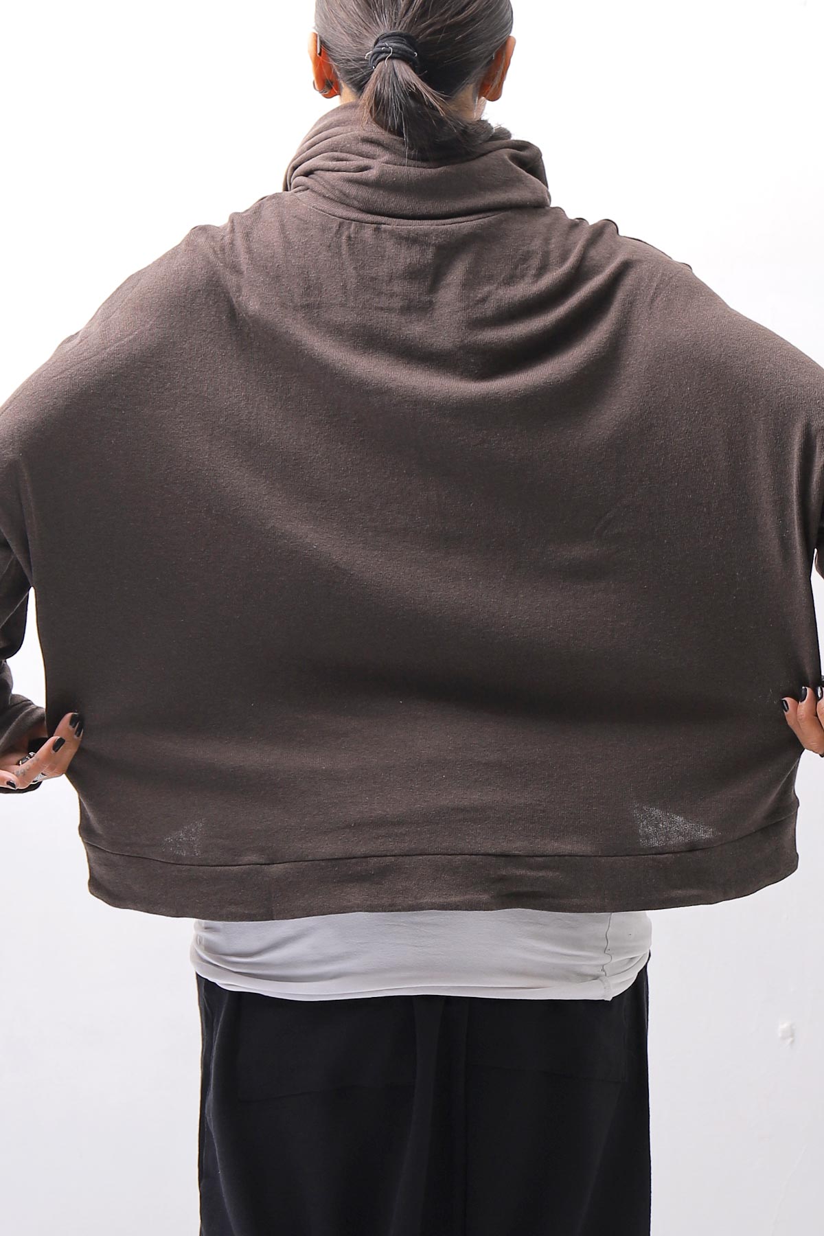 【studio b3】 UNISEX COTTON KNIT TOP &amp; SNOOD SET SHB2268_TRUFFLE