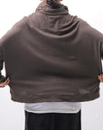 【studio b3】 UNISEX COTTON KNIT TOP & SNOOD SET SHB2268_TRUFFLE