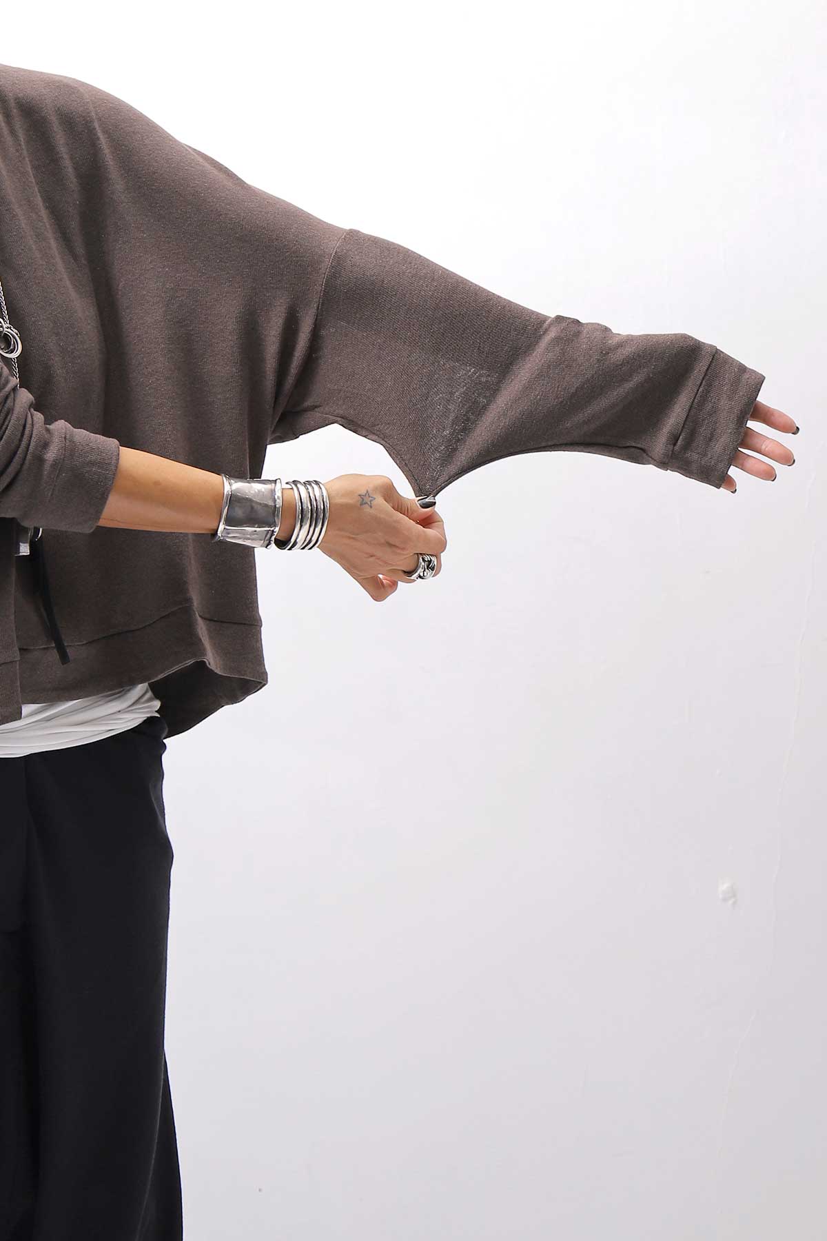 【studio b3】 UNISEX COTTON KNIT TOP &amp; SNOOD SET SHB2268_TRUFFLE