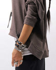 【studio b3】 UNISEX COTTON KNIT TOP & SNOOD SET SHB2268_TRUFFLE
