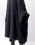 【NOSTRASANTISSIMA】 UNISEX OVERSIZED COCOON ALPACA KNIT CARDIGAN M111_BLACK