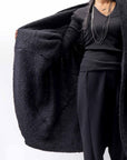 【NOSTRASANTISSIMA】 UNISEX OVERSIZED COCOON ALPACA KNIT CARDIGAN M111_BLACK