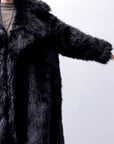 【RUNDHOLZ】 UNISEX FAUX FUR OVERSIZED COAT 324 1211_BLACK