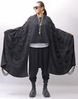 【RUNDHOLZ】 GRUNGE FRINGE SILK KNIT STOLE_BLACK