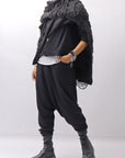 【RUNDHOLZ】 GRUNGE FRINGE SILK KNIT STOLE_BLACK