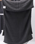 【RUNDHOLZ】 GRUNGE FRINGE SILK KNIT STOLE_BLACK