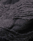 【RUNDHOLZ】 GRUNGE FRINGE SILK KNIT STOLE_BLACK