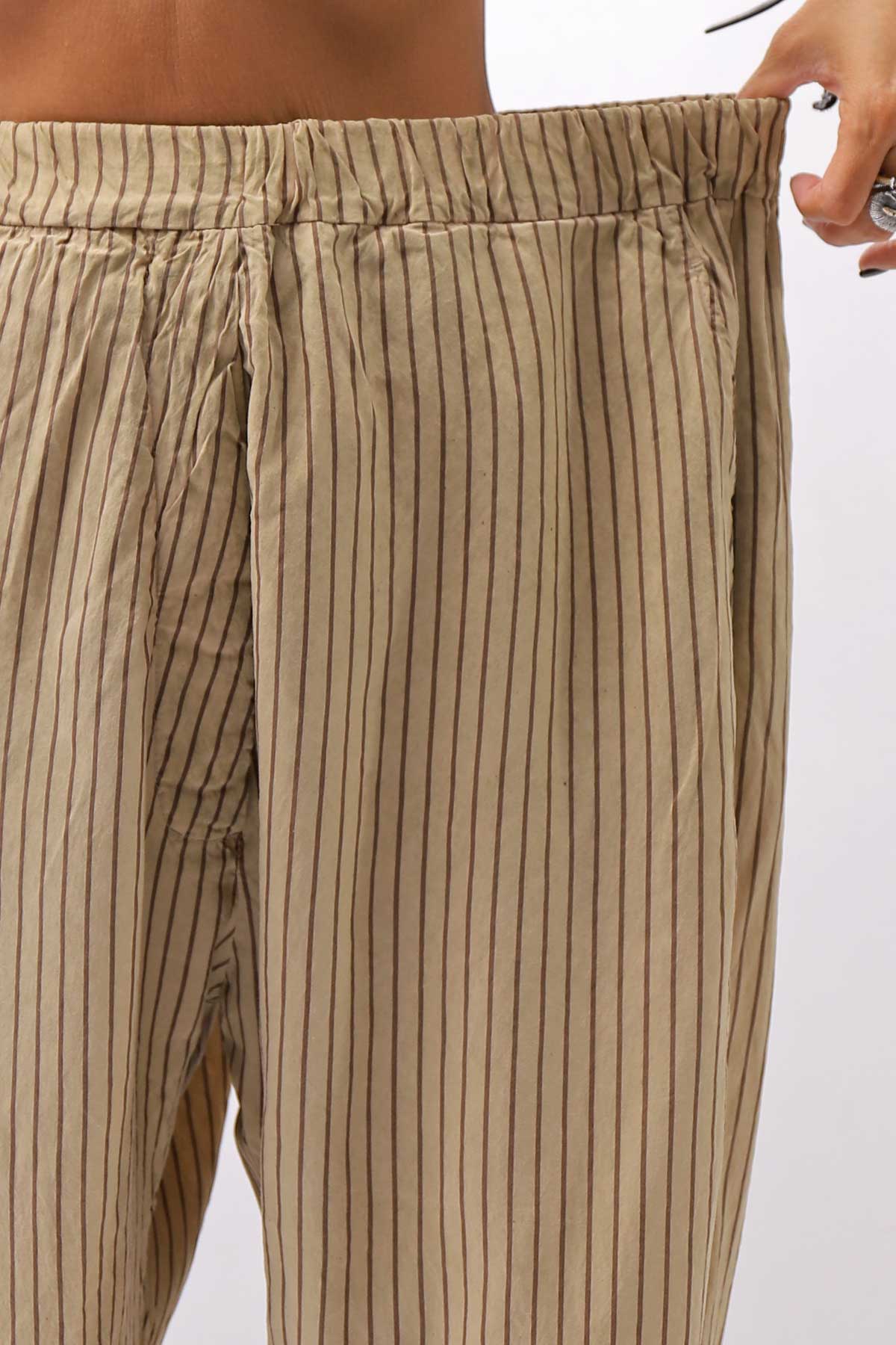 【RUNDHOLZ】 VINTAGE-DYED STRIPED WIDE PANTS_CLAY CLOUD STRIPE