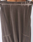 【PLÜ】 UNISEX COTTON SWEAT WIDE SARROUEL PANTS PL16P_CHOCOLATE