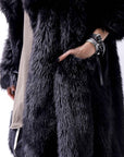 【RUNDHOLZ】 UNISEX FAUX FUR OVERSIZED COAT 324 1211_BLACK
