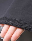 【PLÜ】 UNISEX COTTON SWEAT WIDE SHORT TOP PL8_BLACK