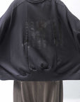 【PLÜ】 UNISEX COTTON SWEAT WIDE SHORT TOP PL8_BLACK