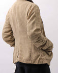 【RUNDHOLZ】 VINTAGE-DYED STRIPED SHIRT JACKET_CLAY CLOUD STRIPE