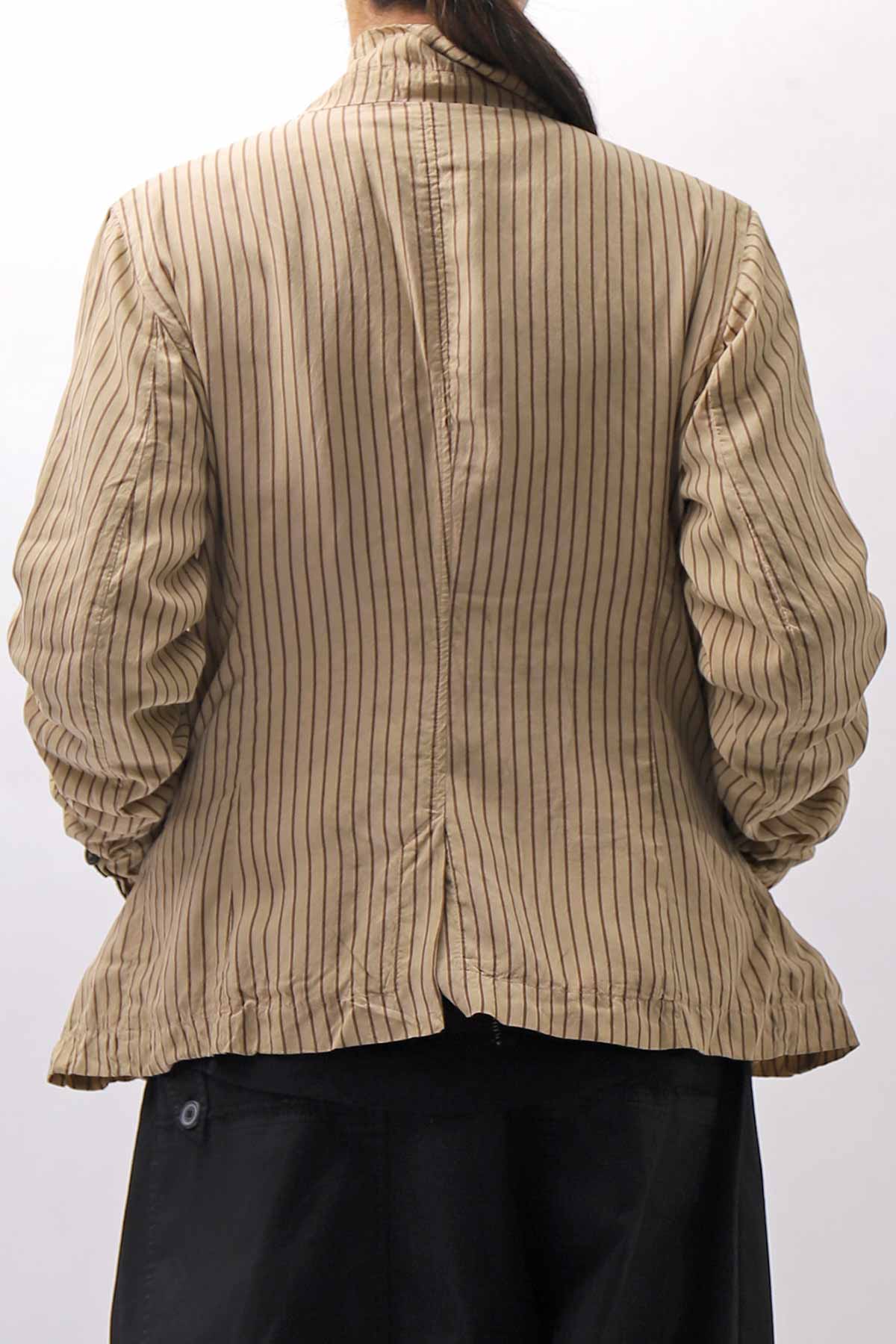 【RUNDHOLZ】 VINTAGE-DYED STRIPED SHIRT JACKET_CLAY CLOUD STRIPE
