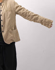 【RUNDHOLZ】 VINTAGE-DYED STRIPED SHIRT JACKET_CLAY CLOUD STRIPE