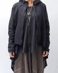【studio b3】 BACK LAYERED SWEAT ZIP-UP HOODIE MPB1877_BLACK