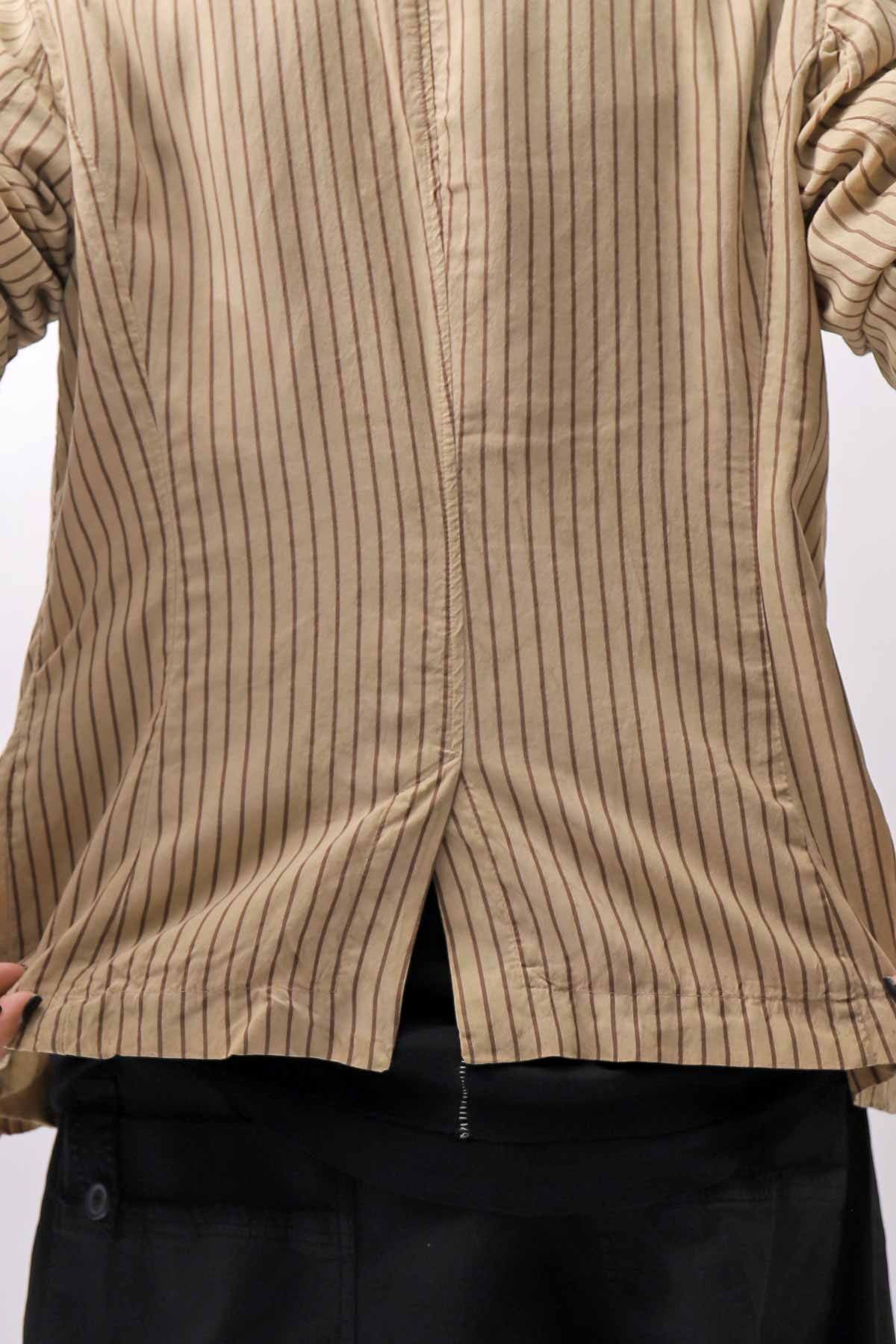 【RUNDHOLZ】 VINTAGE-DYED STRIPED SHIRT JACKET_CLAY CLOUD STRIPE