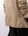 【RUNDHOLZ】 VINTAGE-DYED STRIPED SHIRT JACKET_CLAY CLOUD STRIPE