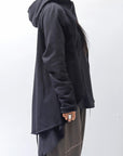 【studio b3】 BACK LAYERED SWEAT ZIP-UP HOODIE MPB1877_BLACK