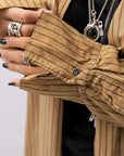 【RUNDHOLZ】 VINTAGE-DYED OVERSIZED STRIPED SHIRT_DAKAR CLOUD STRIPE