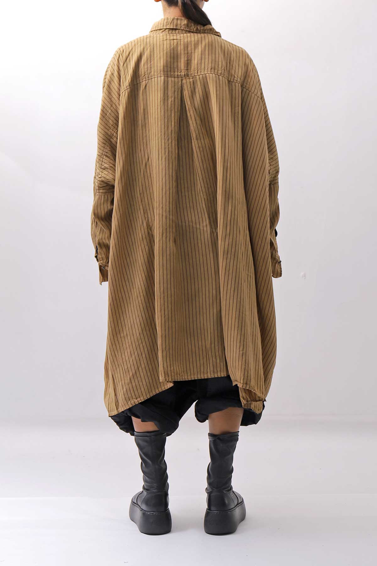 【RUNDHOLZ】 VINTAGE-DYED OVERSIZED STRIPED SHIRT_DAKAR CLOUD STRIPE