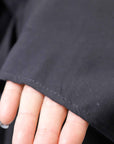 【studio b3】 BACK LAYERED SWEAT ZIP-UP HOODIE MPB1877_BLACK