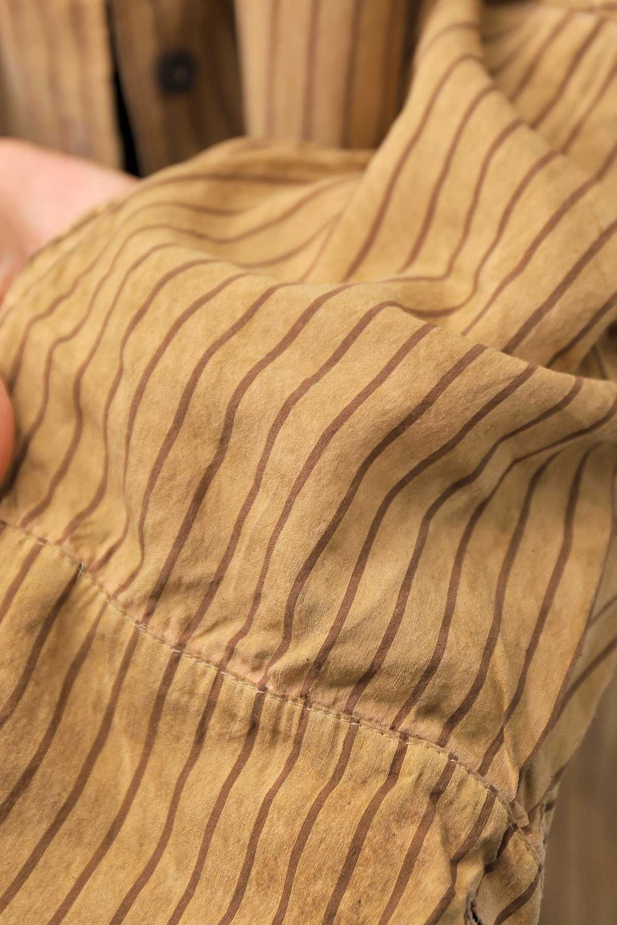 【RUNDHOLZ】 VINTAGE-DYED OVERSIZED STRIPED SHIRT_DAKAR CLOUD STRIPE
