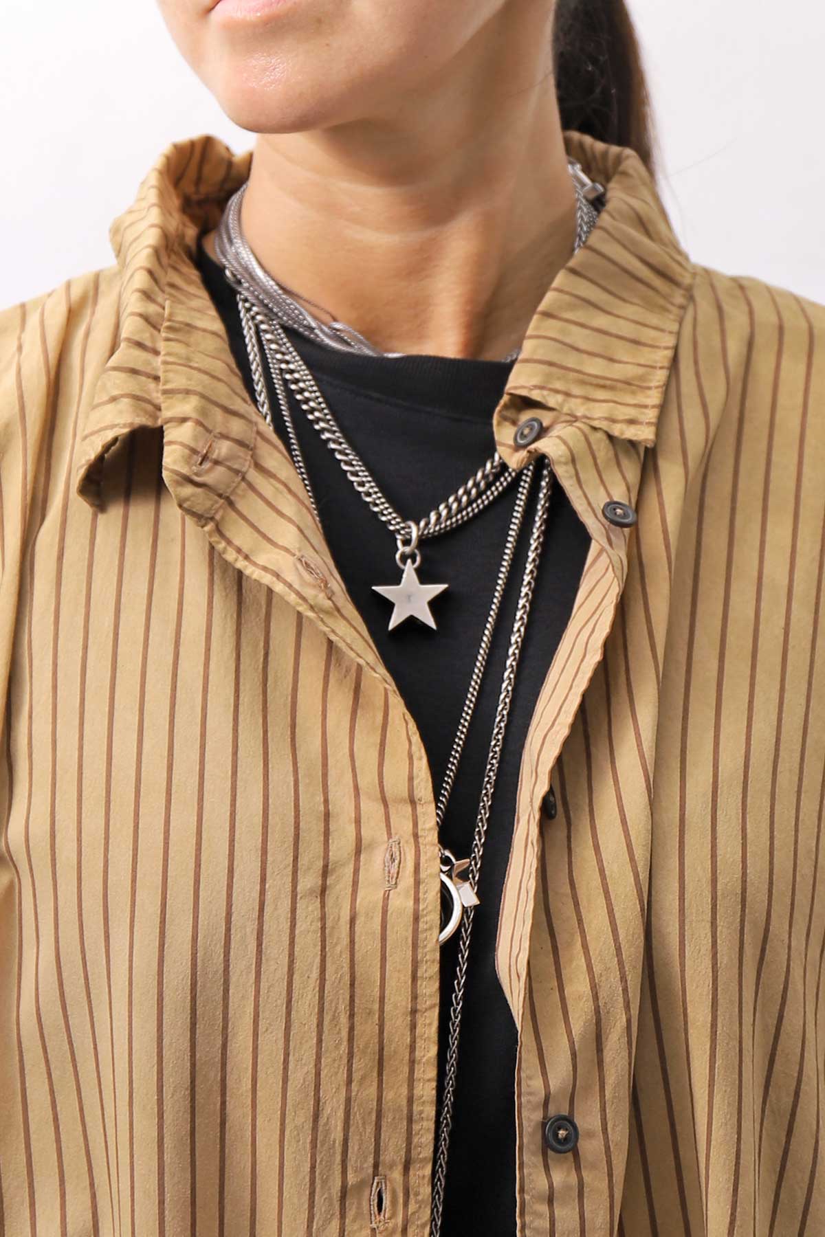 【RUNDHOLZ】 VINTAGE-DYED OVERSIZED STRIPED SHIRT_DAKAR CLOUD STRIPE