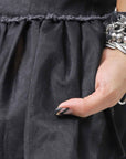 【PLÜ】 TULLE DENIM SKIRT PL10_BLACK