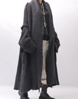 【RUNDHOLZ】 OVERSIZED GRUNGE SILK KNIT CARDIGAN COAT_BLACK