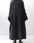 【RUNDHOLZ】 OVERSIZED GRUNGE SILK KNIT CARDIGAN COAT_BLACK