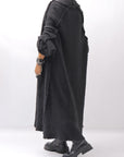 【RUNDHOLZ】 OVERSIZED GRUNGE SILK KNIT CARDIGAN COAT_BLACK
