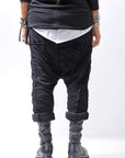 【studio b3】 UNISEX CRINKLED SOFT COTTON PANTS RBB1972_BLACK