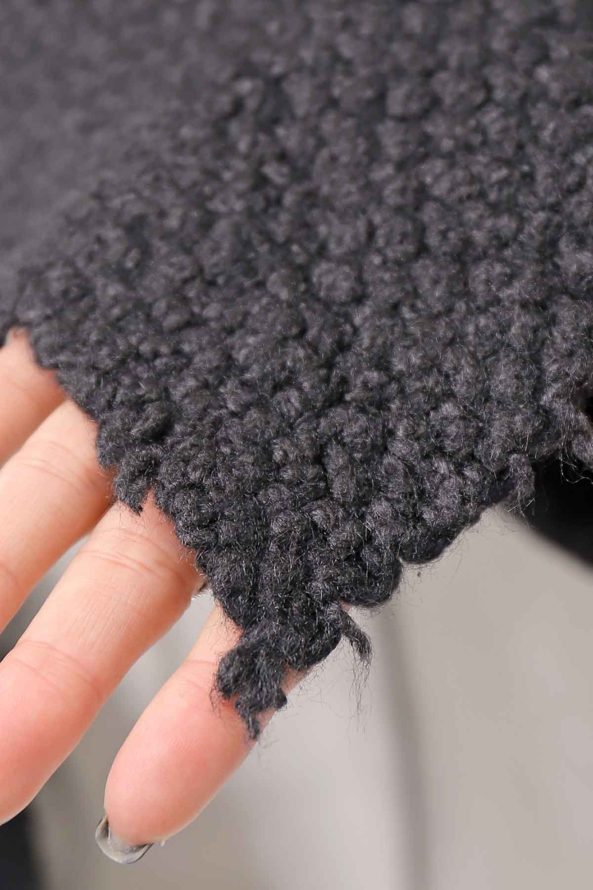 【RUNDHOLZ】 OVERSIZED GRUNGE SILK KNIT CARDIGAN COAT_BLACK