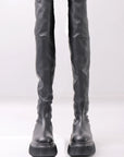 【AGL】 STRETCH LEATHER OVER-THE-KNEE HIGH BOOTS_BLACK