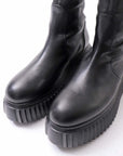 【AGL】 STRETCH LEATHER OVER-THE-KNEE HIGH BOOTS_BLACK