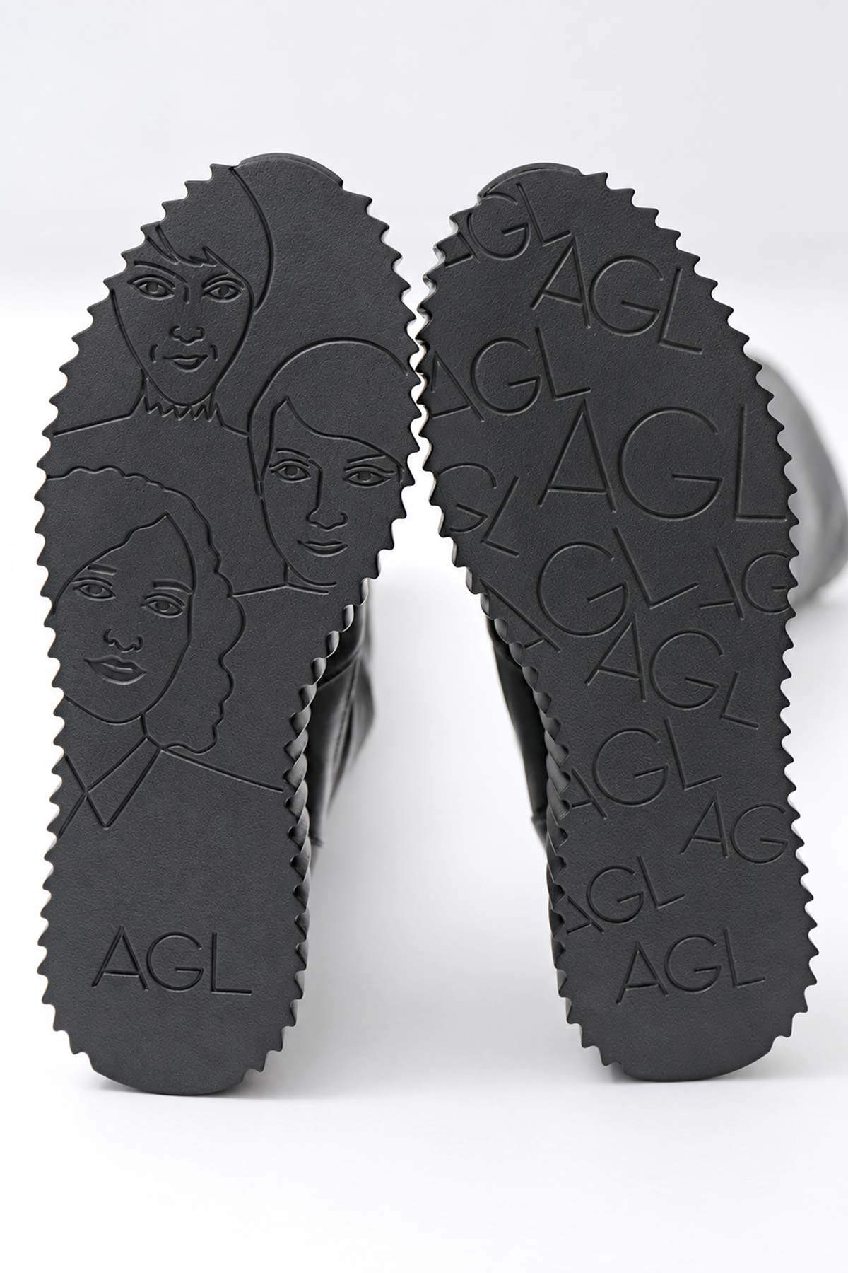 【AGL】 STRETCH LEATHER OVER-THE-KNEE HIGH BOOTS_BLACK