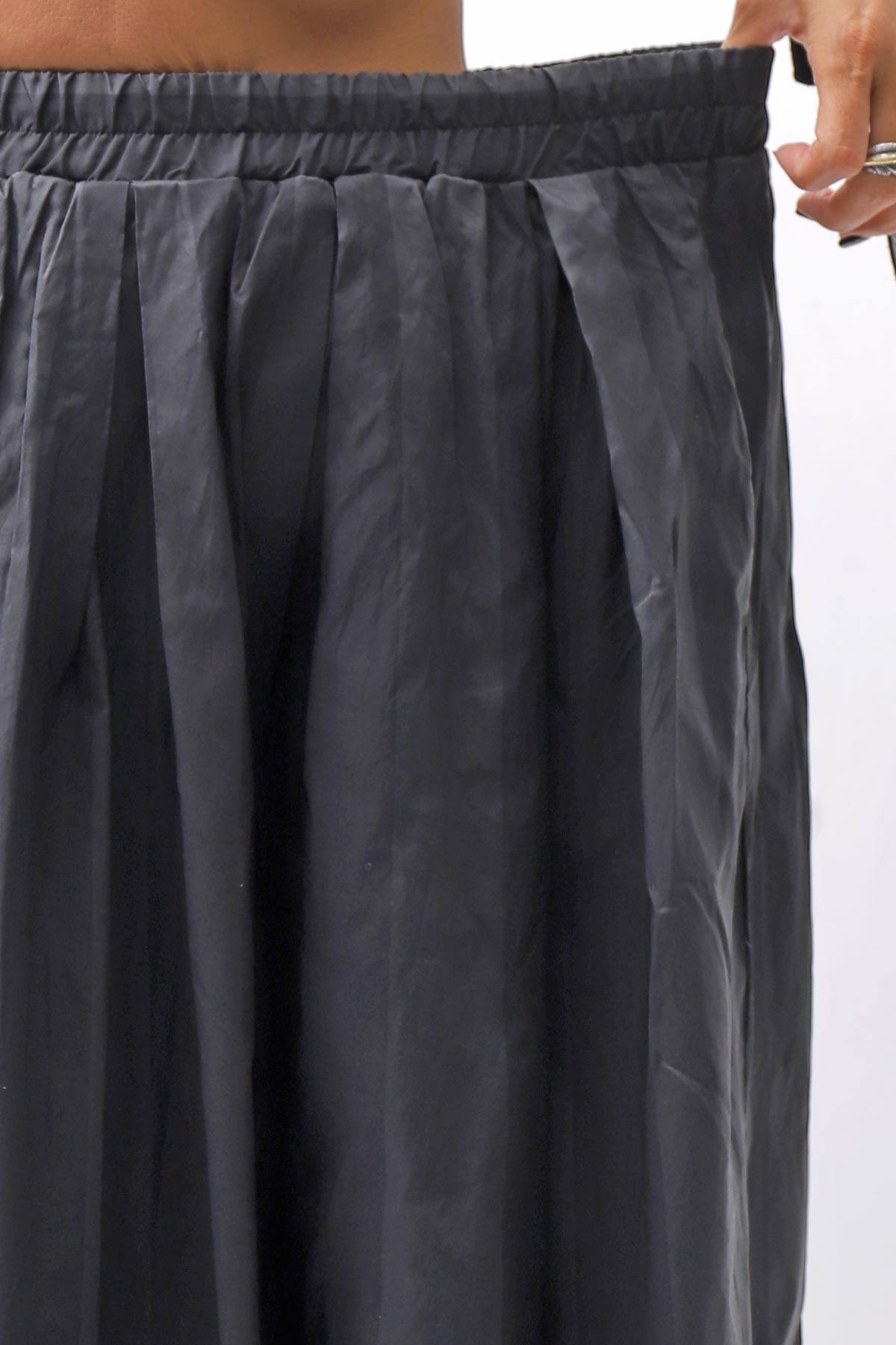 【PLÜ】 SHAPE MEMORY SKIRT PL09_WIDE STRIPE