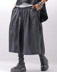 【PLÜ】 SHAPE MEMORY SKIRT PL09_WIDE STRIPE