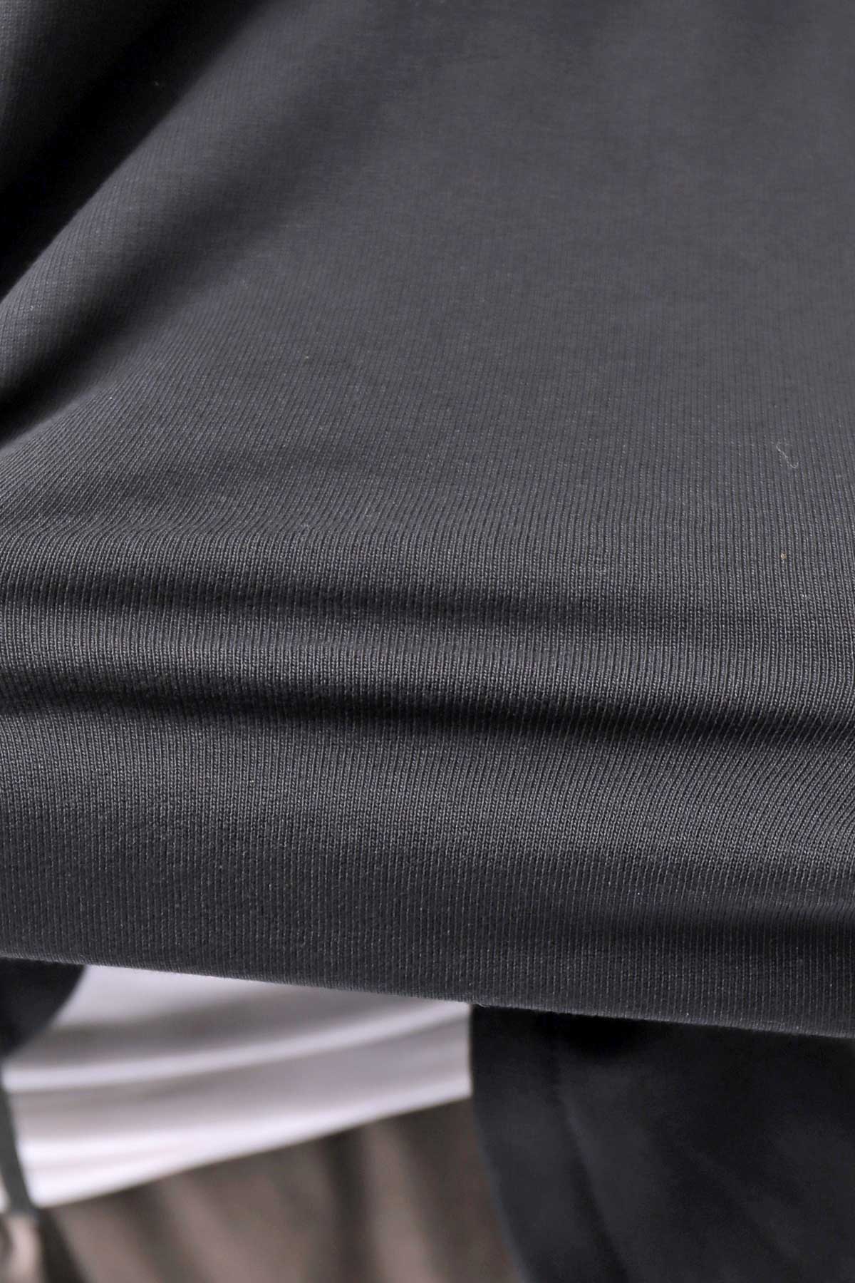 【PLÜ】 FLARED COTTON LIGHT SWEAT SHORT TOP PL11T_BLACK