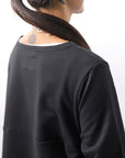 【PLÜ】 FLARED COTTON LIGHT SWEAT SHORT TOP PL11T_BLACK