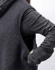 【NOSTRASANTISSIMA】 CASENTINO & TULLE GILET J106_BLACK