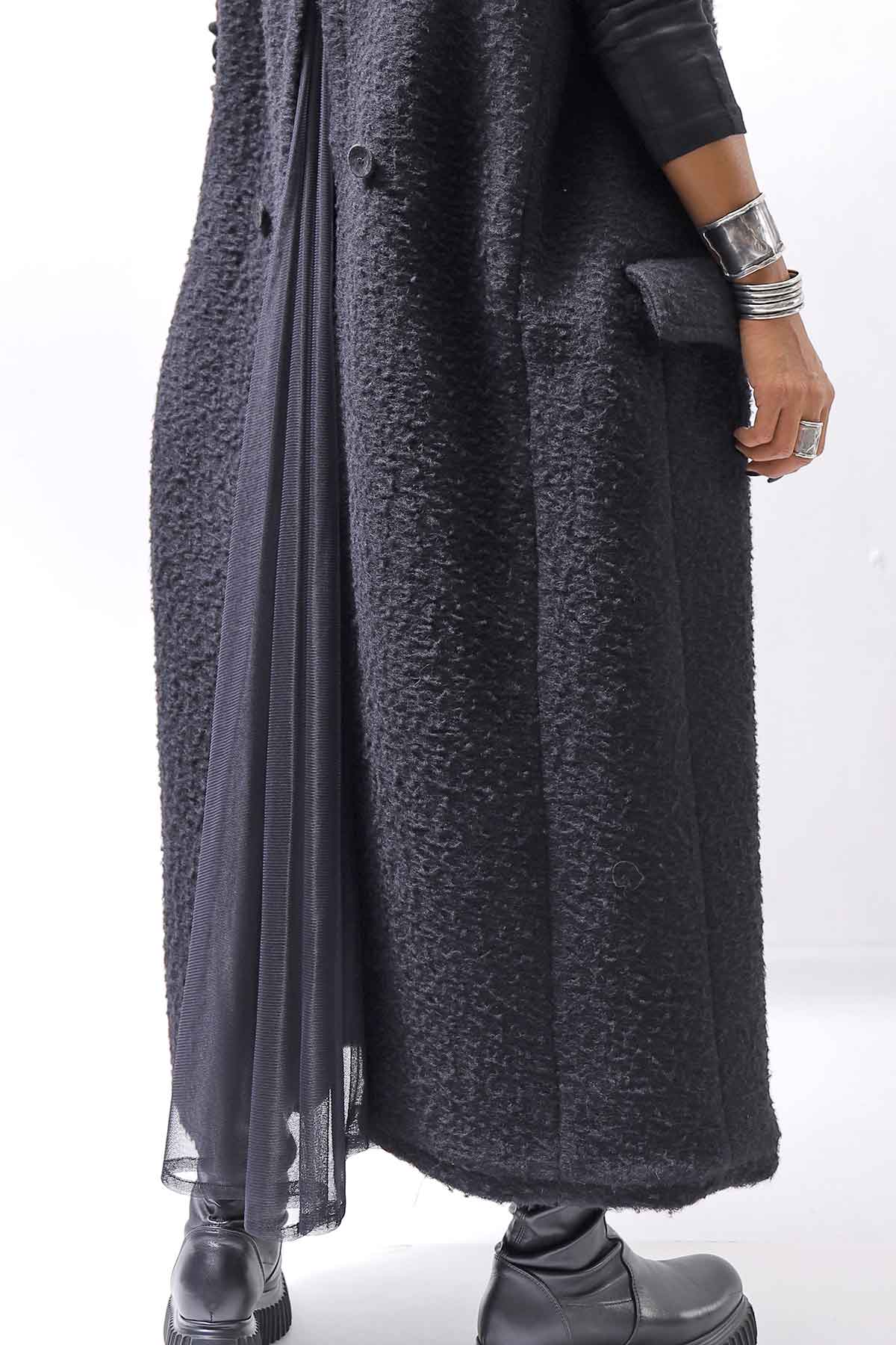 【NOSTRASANTISSIMA】 CASENTINO &amp; TULLE GILET J106_BLACK