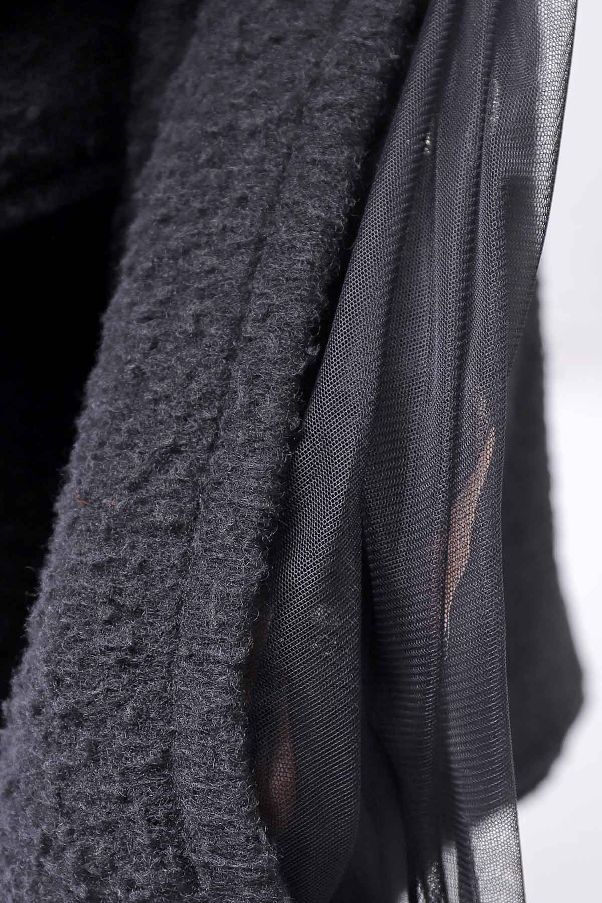 【NOSTRASANTISSIMA】 CASENTINO &amp; TULLE GILET J106_BLACK