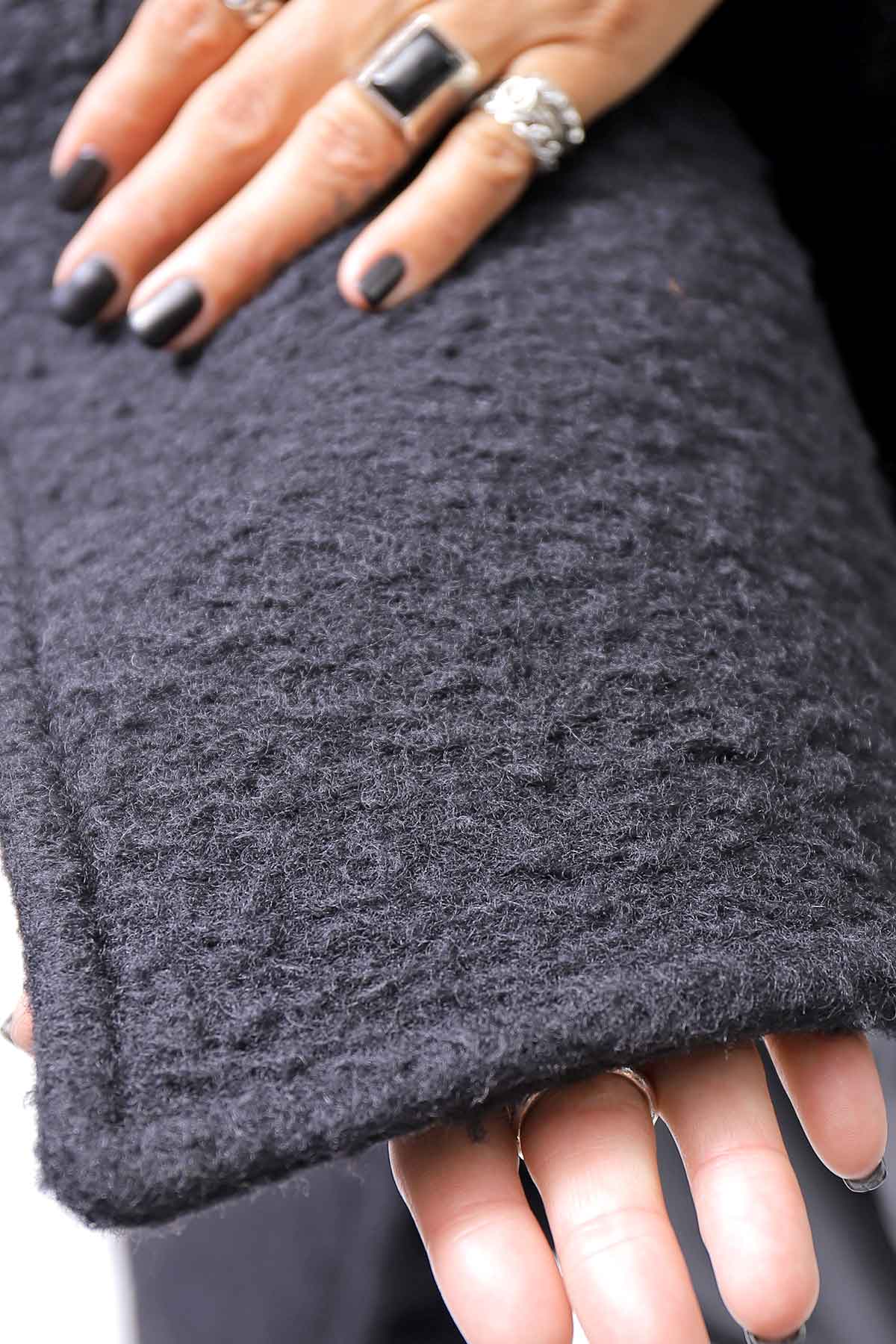 【NOSTRASANTISSIMA】 CASENTINO &amp; TULLE GILET J106_BLACK
