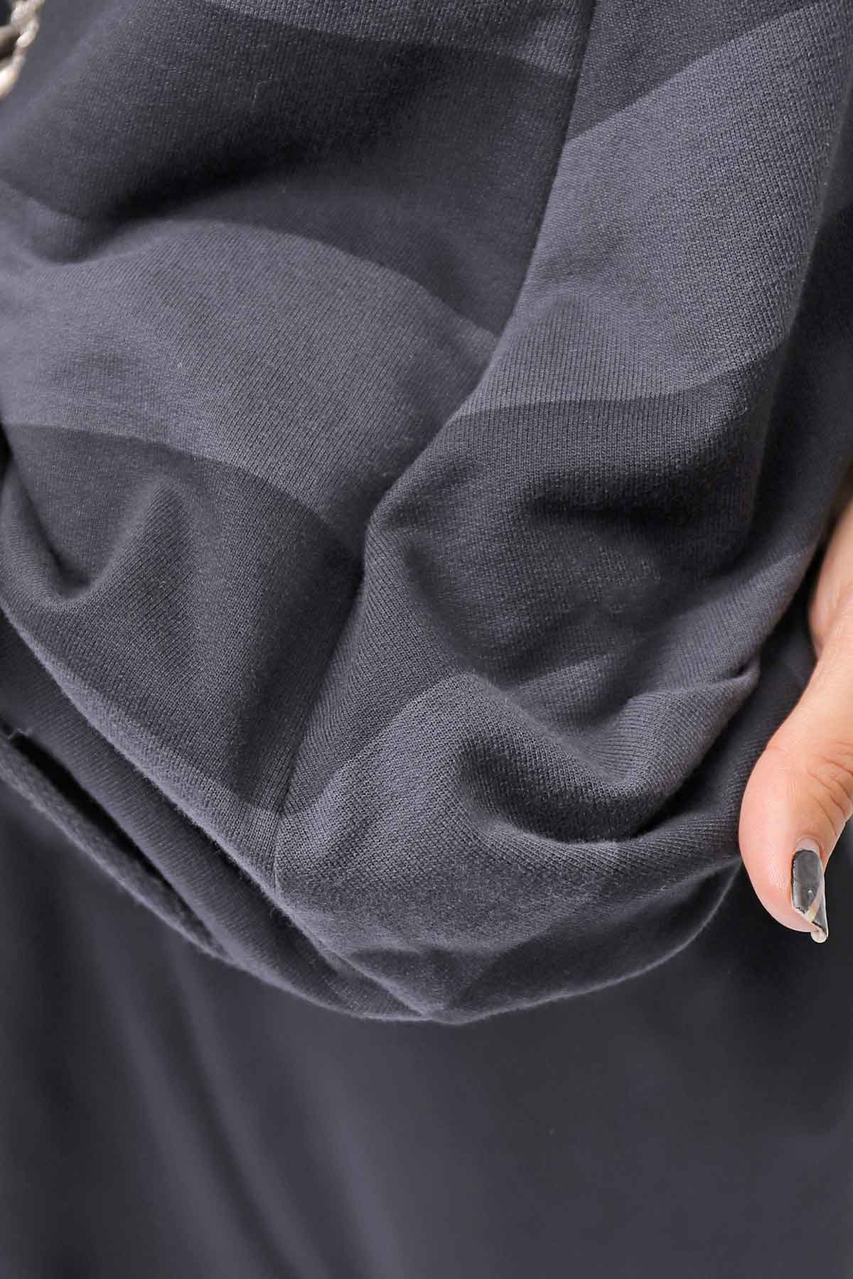 【PLÜ】 COTTON LIGHT SWEAT BALLOON SHORT TOP PL14_WIDE STRIPE