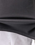 【PLÜ】 UNISEX ASYMMETRIC COTTON NEOPRENE HOODIE TOP PL11H_BLACK